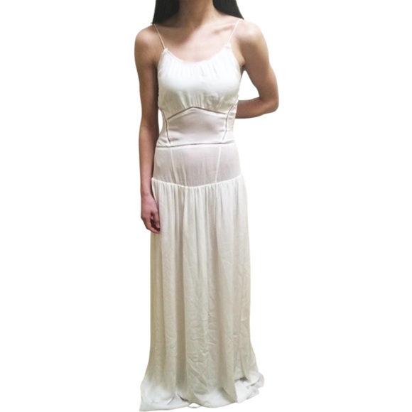NWT TOME White 100% Silk Sleeveless Maxi Dress Runway Fall Winter 2013 - size 2 - Picture 6 of 16